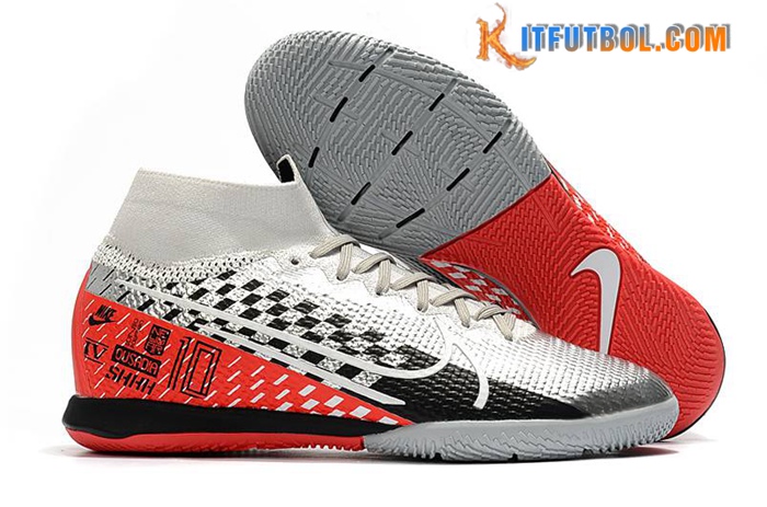 Nike Botas De Fútbol Mercurial Superfly 7 Elite MDS IC Plata