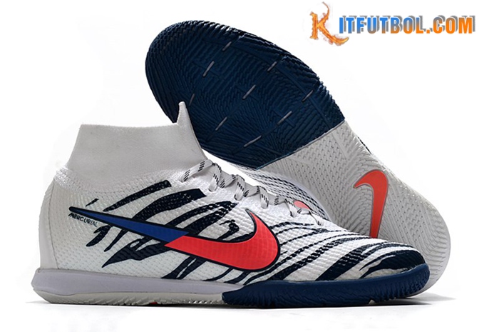 Nike Botas De Fútbol Mercurial Superfly 7 Elite MDS IC Blanco/Azul