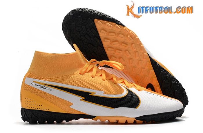 Nike Botas De Fútbol Mercurial Superfly 7 Elite MDS TF Naranja/Blanco