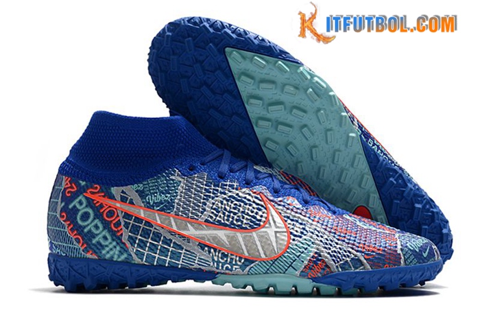 Nike Botas De Fútbol Mercurial Superfly 7 Elite MDS TF Azul