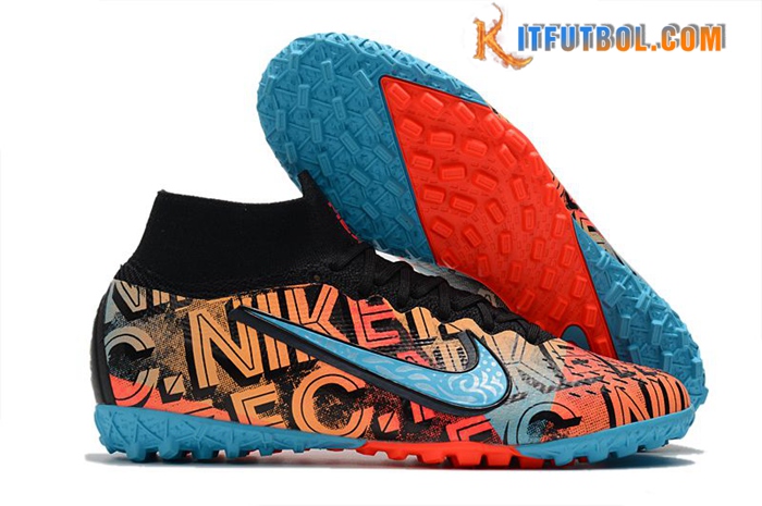 Nike Botas De Fútbol Mercurial Superfly 7 Elite MDS TF Naranja/Azul