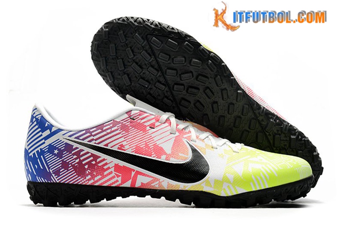 Nike Botas De Fútbol Mercurial Vapor 13 Academy TF Rosa/Azul/Amarillo