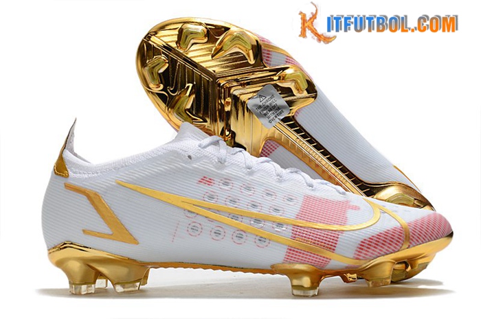 Nike Botas De Fútbol Mercurial Vapor XIV Elite FG Blanco/Rosa