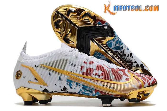 Nike Botas De Fútbol Mercurial Vapor XIV Elite FG Blanco/Rojo/Azul
