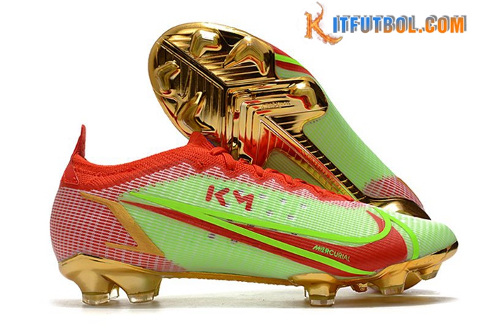 Nike Botas De Fútbol Mercurial Vapor XIV Elite FG Verde/Rojo