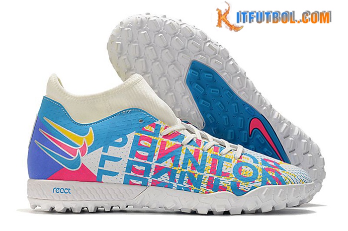 Nike Botas De Fútbol Phantom GT Academy Dynamic Fit TF Amarillo/Rosa/Azul