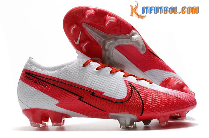 Nike Botas De Fútbol Mercurial Vapor 13 Elite FG Blanco/Rojo
