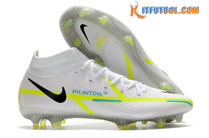 Nike Botas De Fútbol Phantom GT2 Dynamic Fit Elite FG Blanco/Verde
