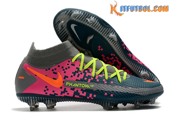 Nike Botas De Fútbol Phantom GT Elite Dynamic Fit FG Verde/Rosa