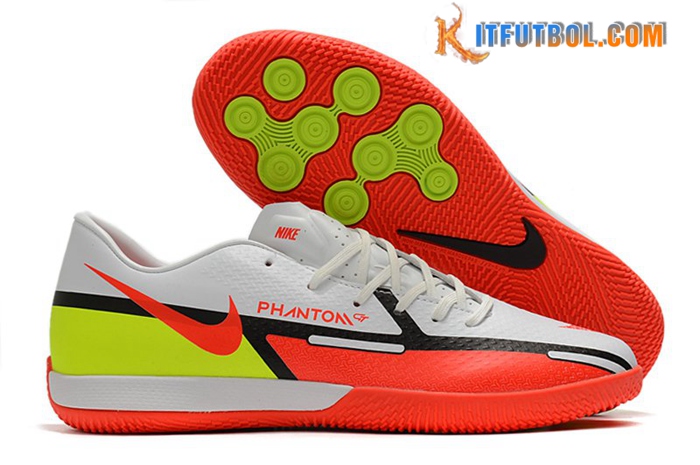 Nike Botas De Fútbol React Phantom GT2 Pro IC Naranja/Blanco