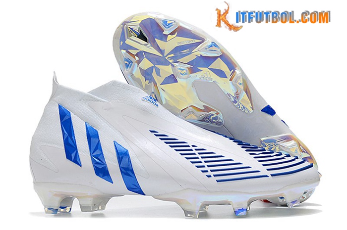 Adidas Botas De Fútbol Predator Edge+ FG Blanco/Azul