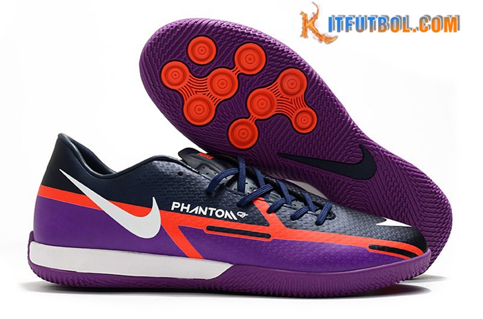 Nike Botas De Fútbol React Phantom GT2 Pro IC Violeta/Azul
