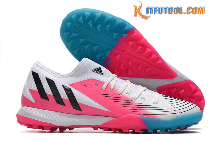 Adidas Botas De Fútbol Predator Edge.3 Low TF Blanco/Rosa