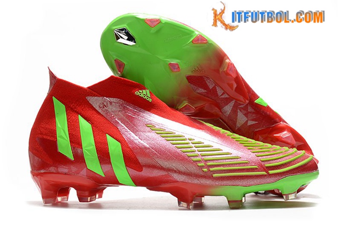 Adidas Botas De Fútbol Predator Edge+ FG Rojo/Verde