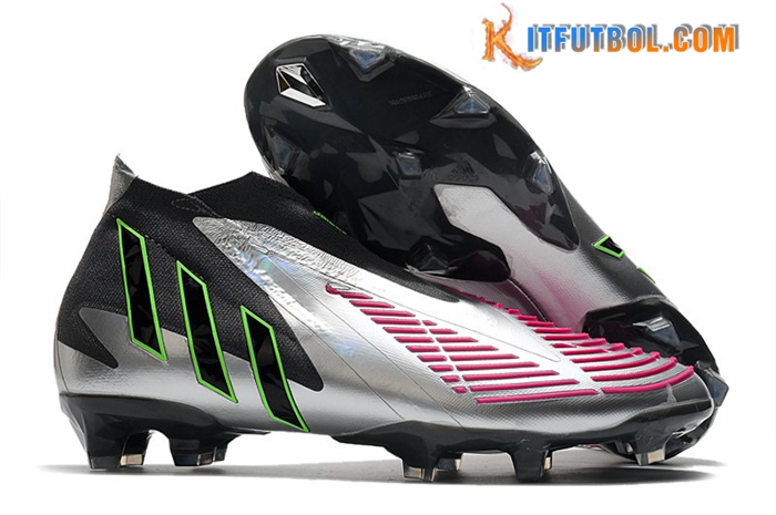 Adidas Botas De Fútbol Predator Edge+ FG Plata/Negro