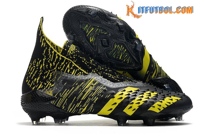 Adidas Botas De Fútbol Predator Freak + FG Negro/Amarillo