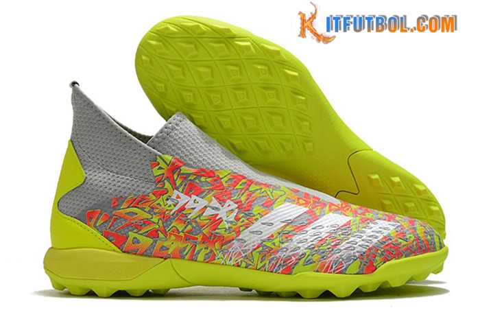 Adidas Botas De Fútbol Predator Freak3 Laceless TF Rojo/Verde