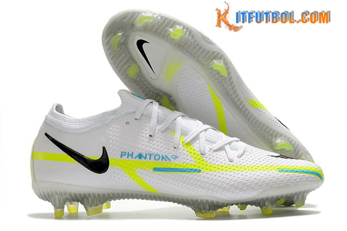 Nike Botas De Fútbol Phantom GT2 Elite FG White Blanco/Verde