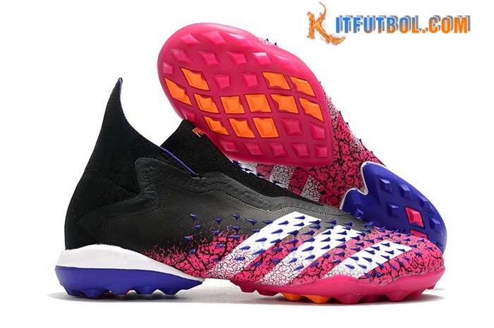Adidas Botas De Fútbol Predator Freak + TF Rosa/Negro