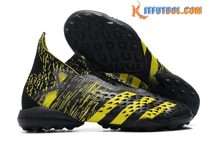 Adidas Botas De Fútbol Predator Freak + TF Negro/Amarillo