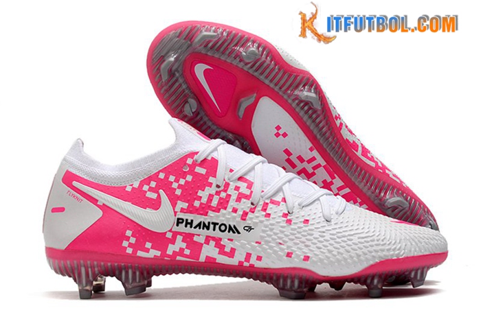 Nike Botas De Fútbol Phantom GT Elite FG Blanco/Rosa