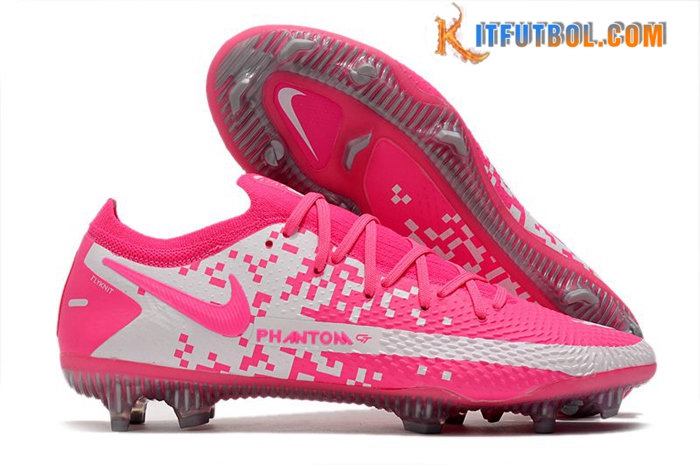 Nike Botas De Fútbol Phantom GT Elite FG Rosa/Blanco