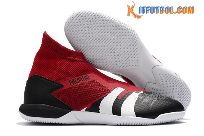 Adidas Botas De Fútbol PREDATOR 20.3 Laceless IN Rojo/Negro