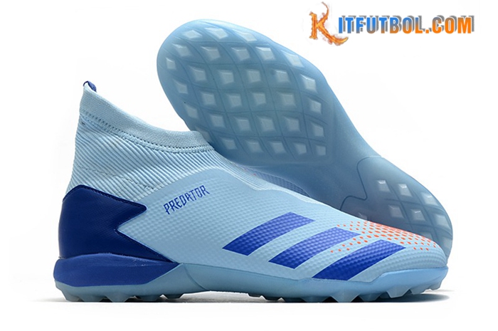 Adidas Botas De Fútbol Predator 20.3 Laceless TF Azul Claro