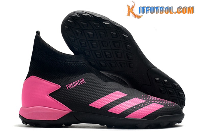 Adidas Botas De Fútbol Predator 20.3 Laceless TF Negro/Rosa