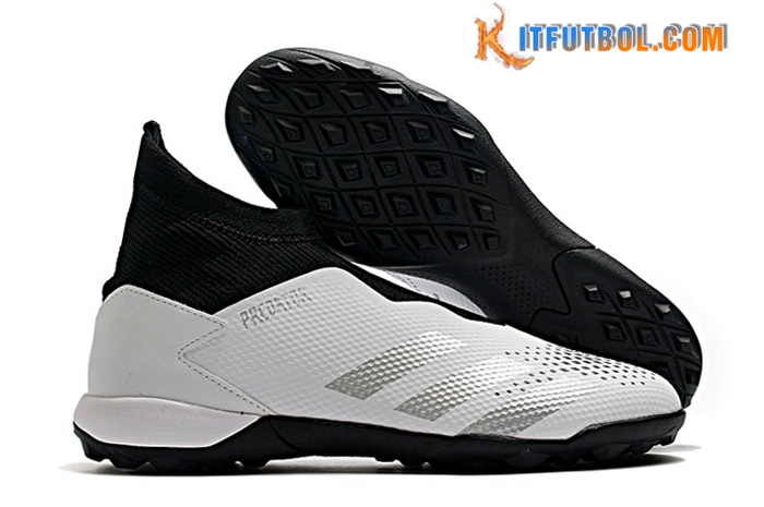 Adidas Botas De Fútbol Predator 20.3 Laceless TF Blanco/Negro