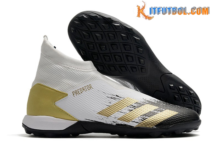 Adidas Botas De Fútbol Predator 20.3 Laceless TF Blanco/Negro