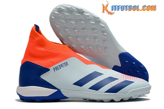 Adidas Botas De Fútbol Predator 20.3 Laceless TF Gris/Naranja