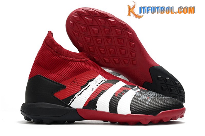 Adidas Botas De Fútbol Predator 20.3 Laceless TF Rojo/Negro