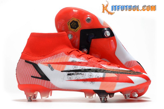 Nike Botas De Fútbol Mercurial Superfly VIII Elite SG PRO Anti Clog Rojo