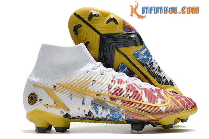 Nike Botas De Fútbol Superfly 8 Elite FG Blanco/Rojo