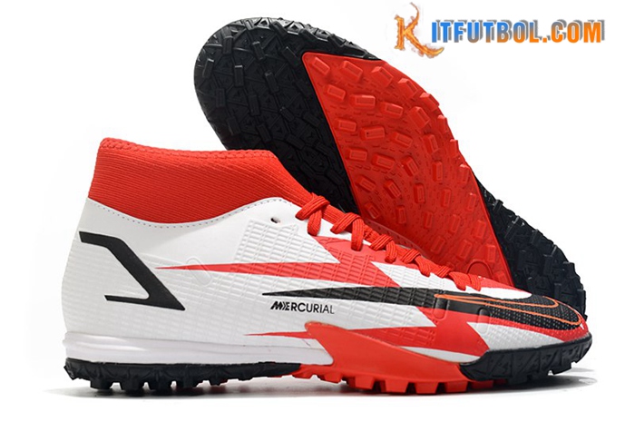 Nike Botas De Fútbol Superfly 8 Academy TF Blanco/Rojo