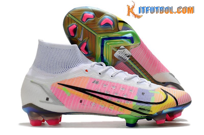 Nike Botas De Fútbol Superfly 8 Elite FG Blanco/Rosa
