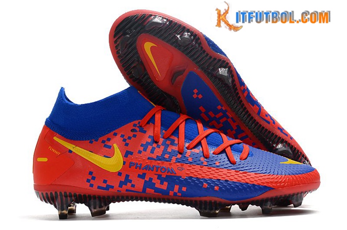Nike Botas De Fútbol Phantom GT Elite Dynamic Fit FG Azul/Rojo
