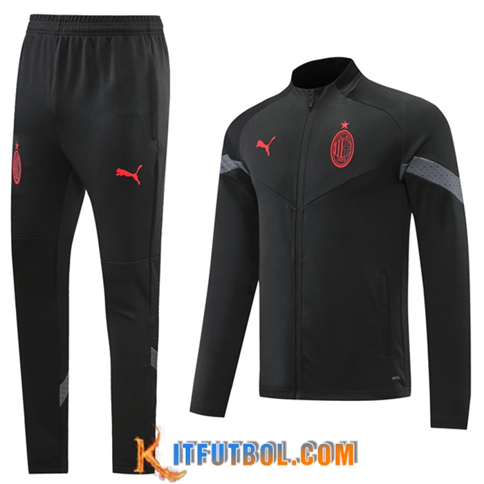 Chandal Equipos De Futbol - Chaqueta AC Milan Negro 2022/2023