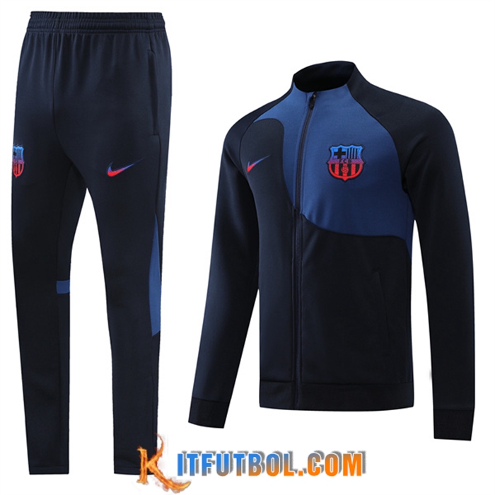 Chandal Equipos De Futbol - Chaqueta FC Barcelona Negro/Azul 2022/2023