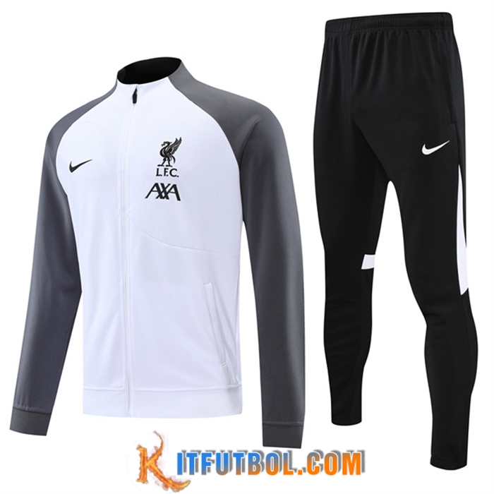 Chandal Equipos De Futbol - Chaqueta FC Liverpool Blanco 2022/2023