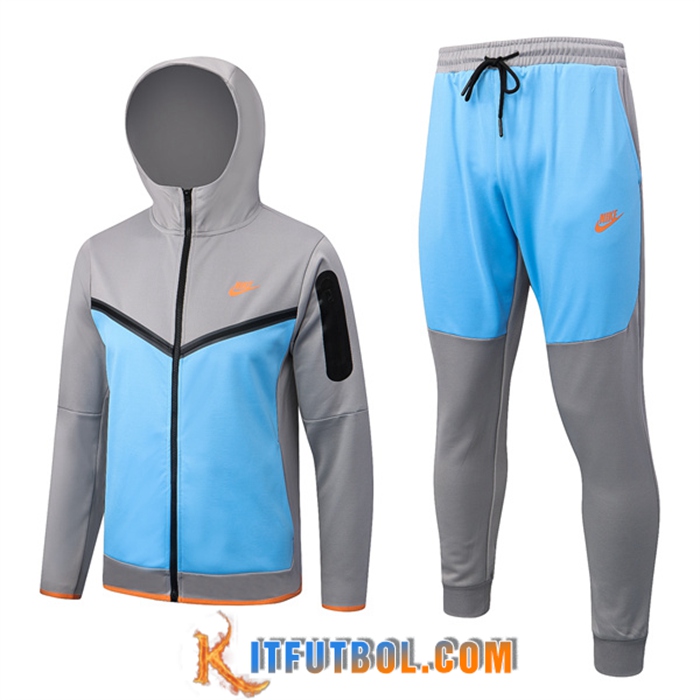 Chaqueta Con Capucha Chandal NIKE Azul/Gris 2022/2023