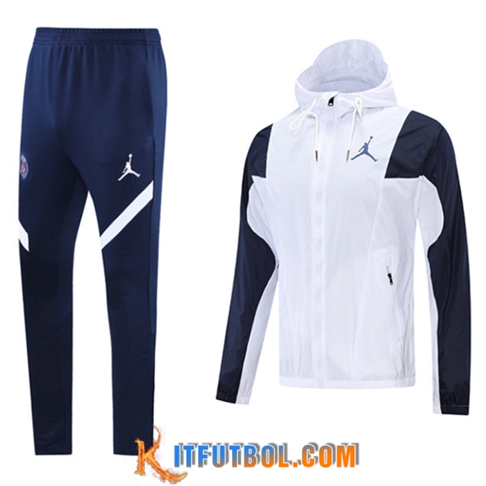Chaqueta Con Capucha Chandal Rompevientos PSG Blanco 2022/2023