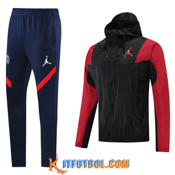 Chaqueta Con Capucha Chandal Rompevientos PSG Negro 2022/2023