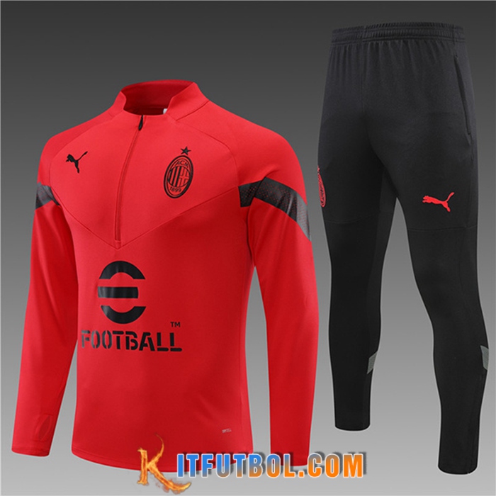 Chandal Equipos De Futbol AC Milan Ninos Rojo 2022/2023