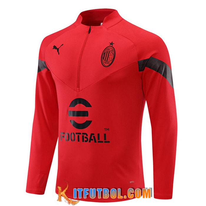 Sudadera De Entrenamiento AC Milan Rojo 2022/2023