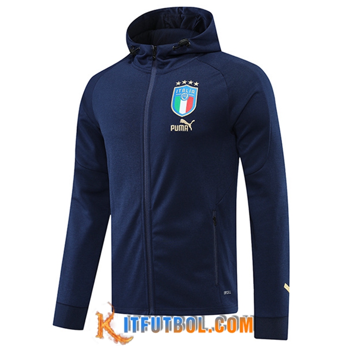 Chaqueta Con Capucha Italia Azul Marin 2022/2023