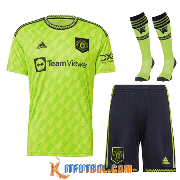 Camiseta Futbol Manchester United Tercera (Cortos + Calcetines) 2022/2023