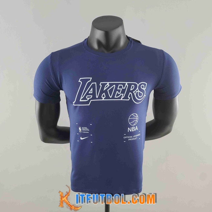 NBA Los Angeles Lakers T-Shirt Negro Azul marino #K000227