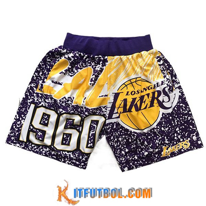 Cortos NBA Los Angeles Lakers Violeta